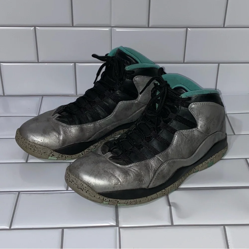 Jordan 10 Retro Statue of Liberty Silver Teal Men’s Size 11 - Picture 6 of 9